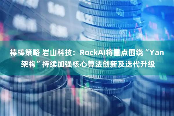 棒棒策略 岩山科技：RockAI将重点围绕“Yan 架构”持续加强核心算法创新及迭代升级